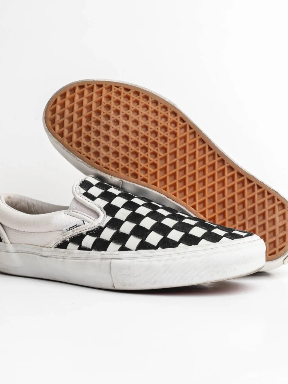 Super Rare Vans x Barneys New York OG LX Woven Leather Checker Slip On 2015